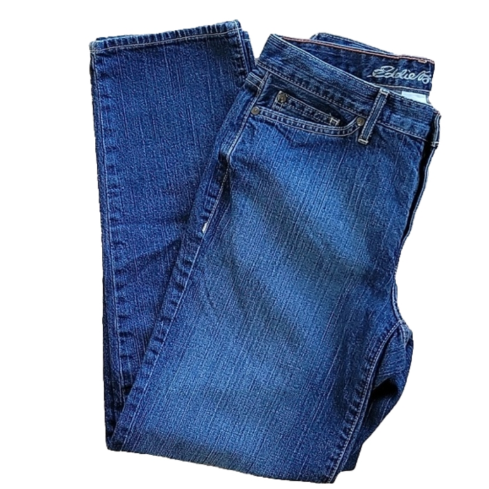 Eddie Bauer Original Loose Tapered Jeans Size 2P EUC - Picture 1 of 12